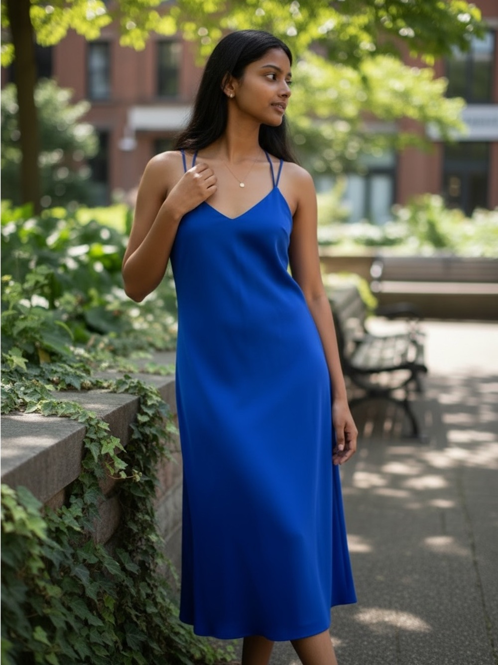Sam Edelman Cobalt Double-Strap Slip Dress
Size 6